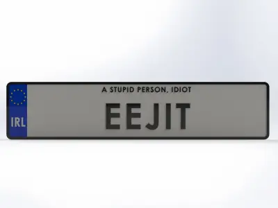 Funny Irish License Plates 3D print model