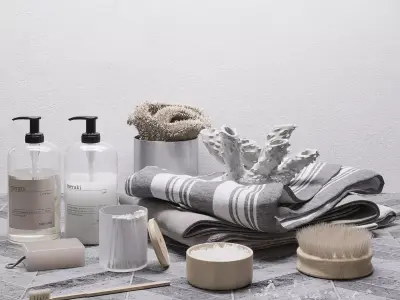 Bathroom nature set 3D model