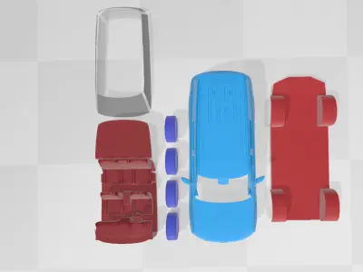 Infiniti QX80 2025 - Separate Parts STL Model 3D print model