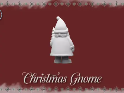 Christmas Gnome Miniature STL Festive Holiday Decor Free 3D print model