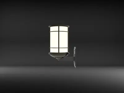 lantern C wall sconce with light 3D model