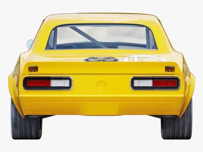 Chevrolet camaro 1968 racing 3D model