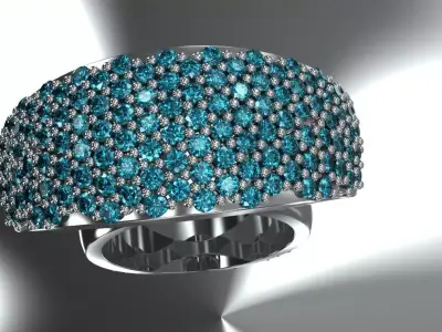 Diamond Band Ring Size 11 Gold Silver Luxury Jewelry 3D print model