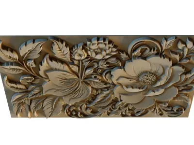 mural decor set wall panel 17 3D model