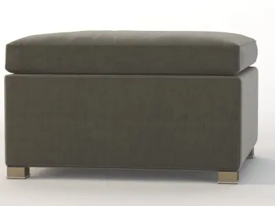 Cane Line Shape Footstool Ottoman 3D model