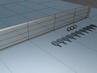Pickelball Collection Low-poly 3D model