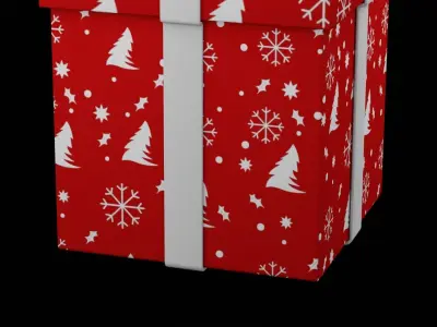 Christmas Gift Box Low-poly 3D model get
