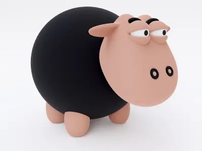 Sheep cartoon 3dmodel 3D model