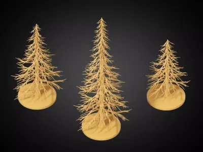Stylized Christmas Tree Set 12 3D print model