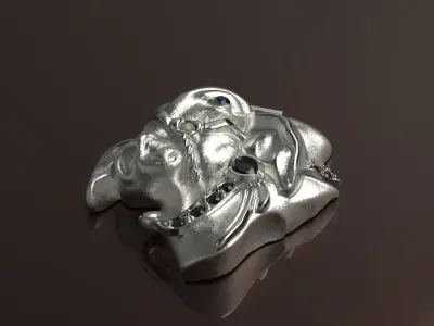 Bull Head Pendant - Dije Cebu 3D print model