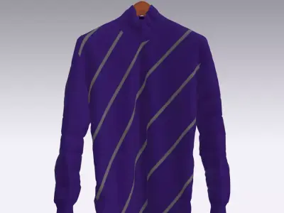 Sweater long sleeved racing shirt Low-poly 3D model