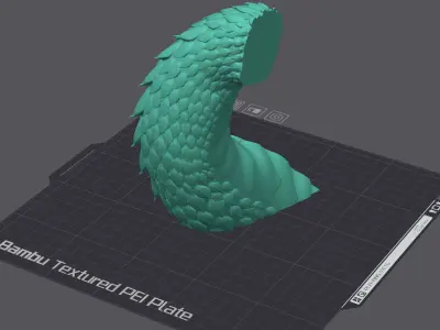 Harlequin Snake - Fantasy - with 3 Heads  3D print model