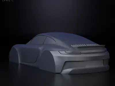 Porsche 911 GT3 RS 3D print model