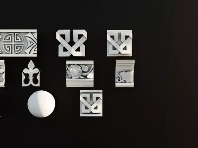 Ornament Pack Vol 13 - Medieval Gothic Baroque 3D model