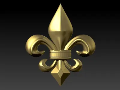 fleur de lis Necklace Pendant Charm Jewelry 3D print model