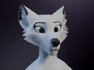 Sophia Anthro Arctic Fox 3D model