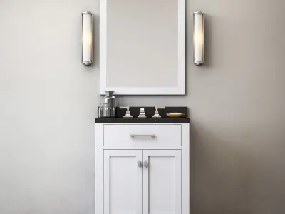 RH HUTTON POWDER ROOM VANITY 3D model