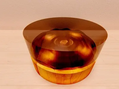 Round Table Flower Shape version 1 3D model