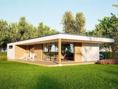 Modern Villa 3D Model White House IFC SKP OBJ FBX GLB 3D model