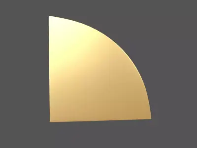 Quarter Circle v1 001 Low-poly 3D model