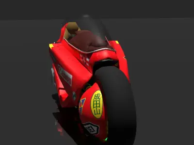 Kaneda Bike Low-poly 3D model