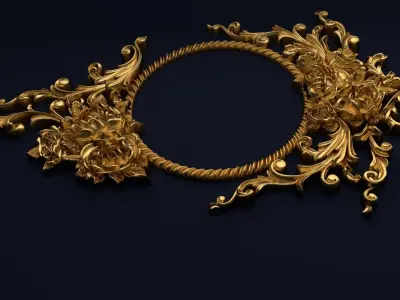 Classic decor ornament v-3D model18 3D print model