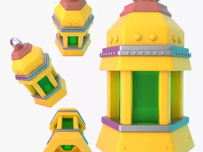 Cartoon Lantern 3D model