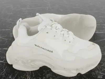 BALENCIAGA TRIPLE S 3D SHOES Low-poly 3D model