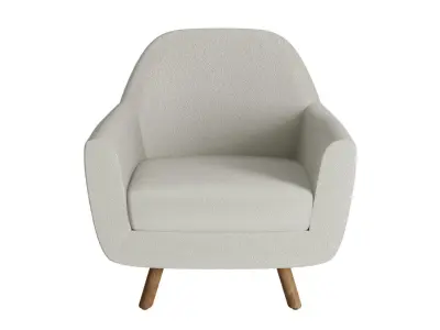 Gabriel Ivory Lounge Chair 3D model