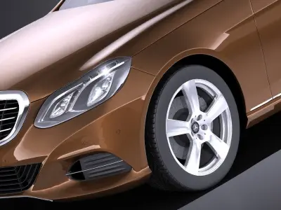 Mercedes E-Class sedan 2015 VRAY 3D model