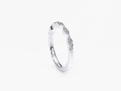 ZDR0147 gold band with diamonds 3D print model
