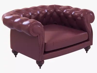 Baxter Diana Chester Armchair 3D model