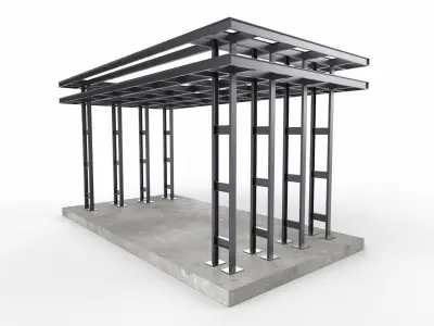 Entry Structure M1 Low-poly 3D model