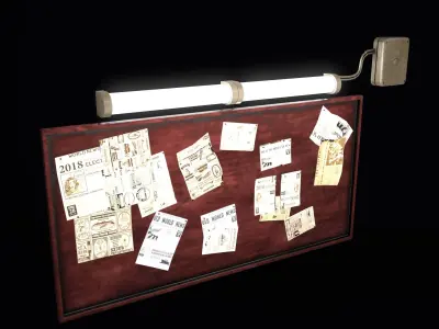  Wooden board Low-poly 3D model