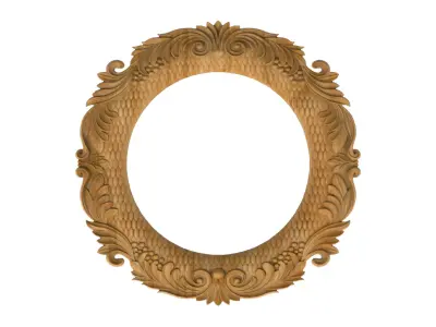 Carved picture frame STL 3D model 123