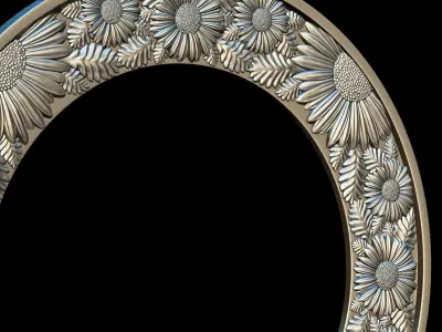 Chamomile flower frame  3D print model 3D print model