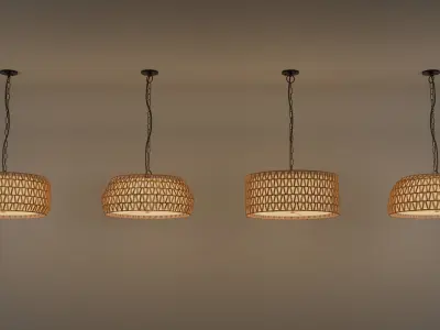 Ceiling Pendant Lamp hand Woven 3D model