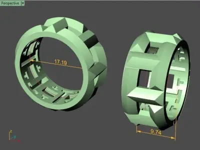 Tiffany ring sport women and men 3dmodel jewelry 3D print model