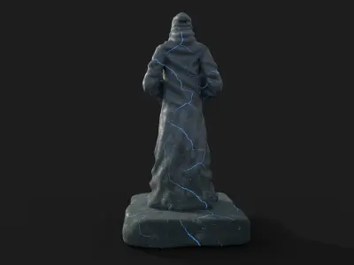 statue game asset for unity  Low-poly 3D model