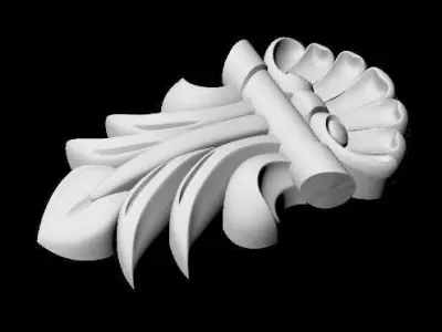 Central decor ornament for furniture 3D model 216