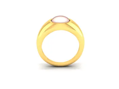 Solitaire Engagement Wedding Ring 3D print model
