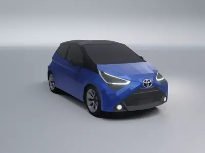 Toyota Aygo lowpoly 3D model Low-poly 3D model