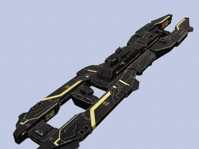 Spaceship Elsas Low-poly 3D model