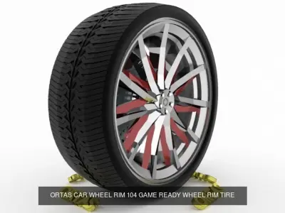 ORTAS CAR WHEEL RIM 103-104 GAME READY WHEEL 3D Model Pack