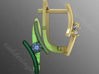 Earrings bi 2 3D print model