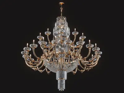 Classic luxury Chandelier 3D model