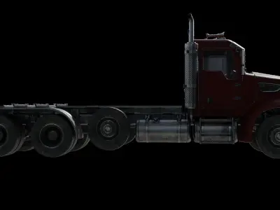 TRUCK  Kenworth T-800  3d model  low poly Low-poly 3D model