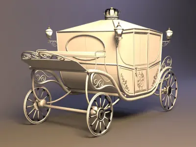 brougham cinderella carriage 3D model
