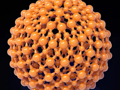 boublesphere orange sphere 3D print model