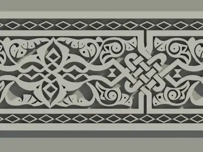 Disney inspired Restaurant Marrakesh Revit 3D Macron Pattern 3D model